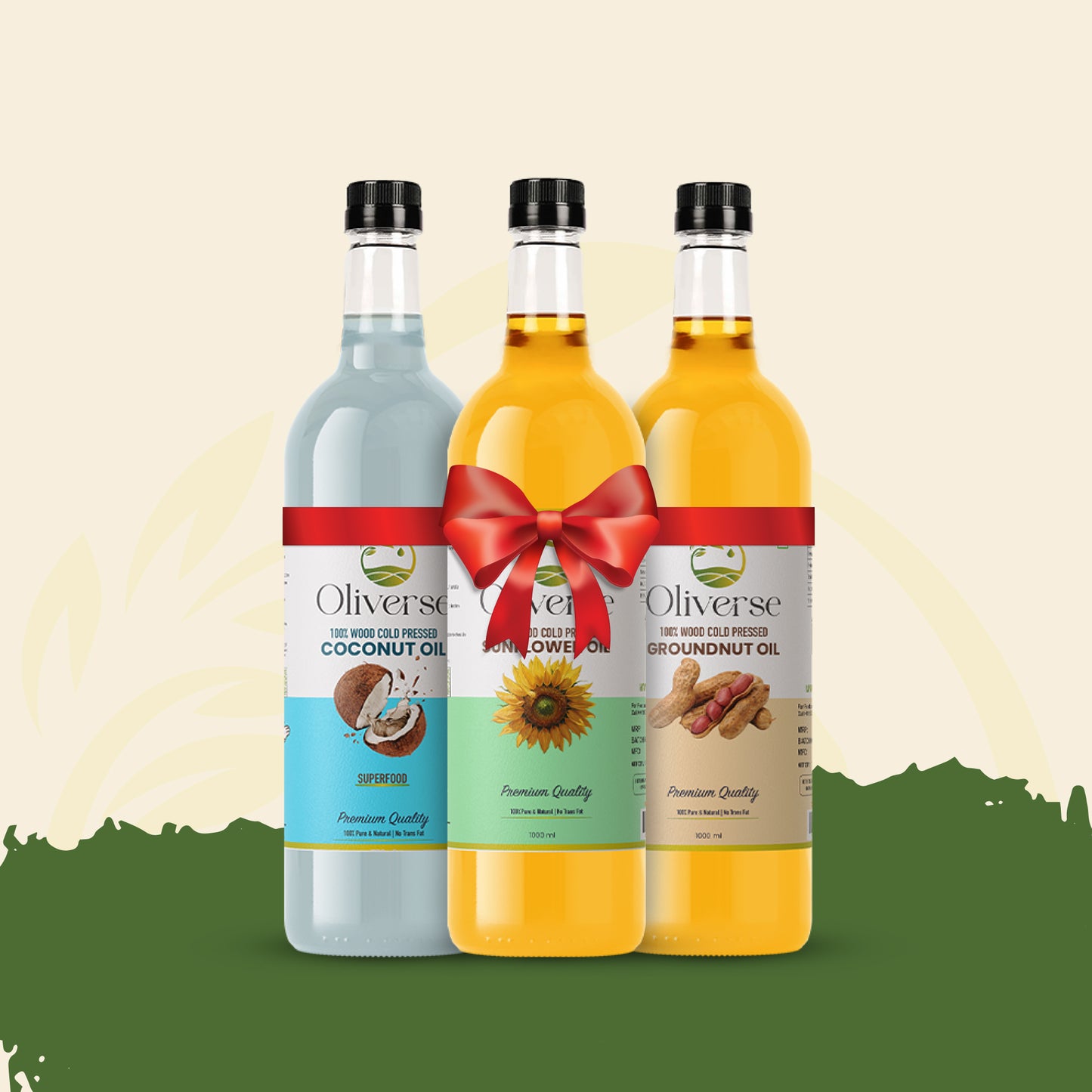 1 + 1 + 1 Ltr  Groundnut, Sunflower and Coconut