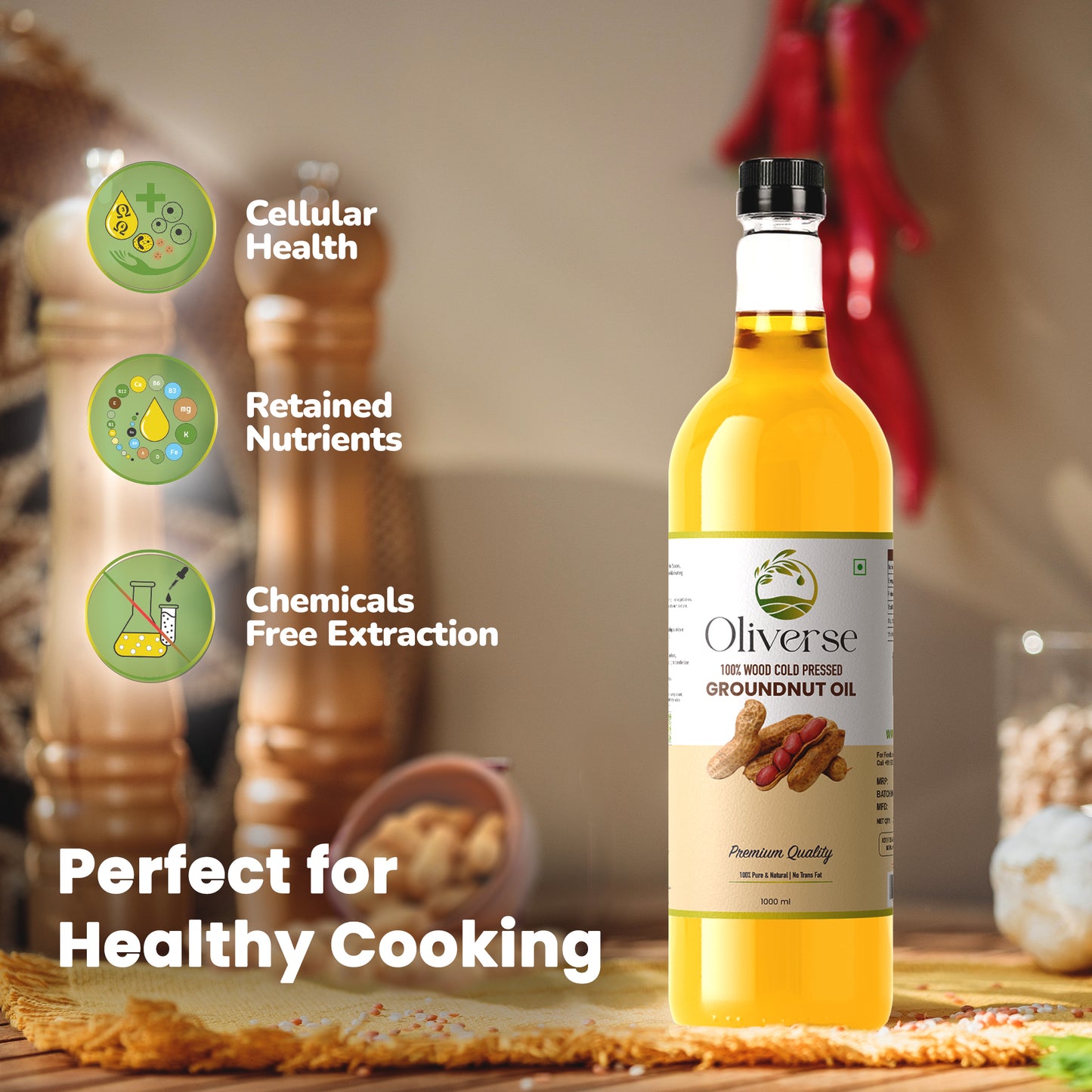 Cold Pressed Groundnut Oil